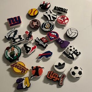 Assorted Sports and Team Shoe Charms